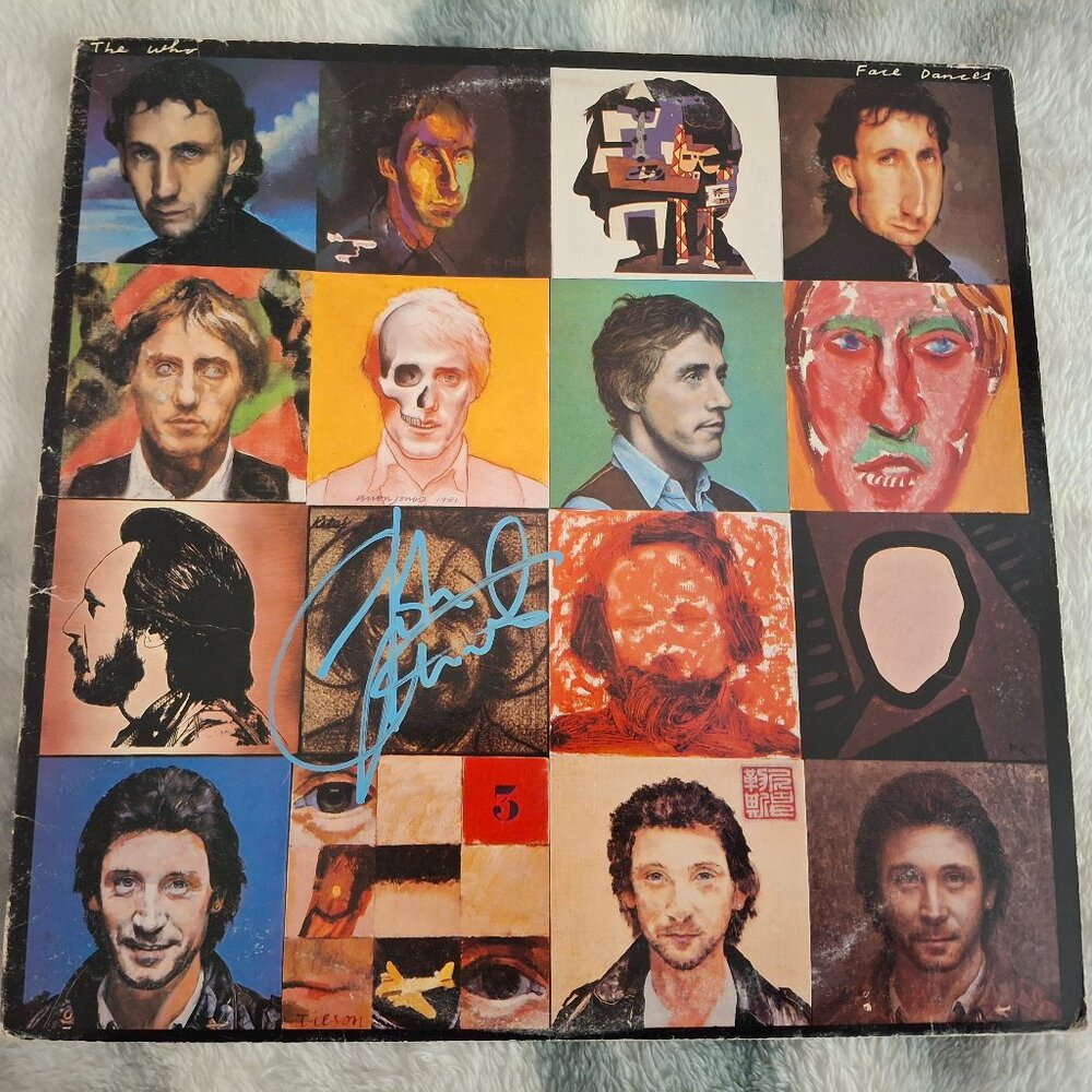 The Who Signed Face Dances LP with John Entwistle Autograph